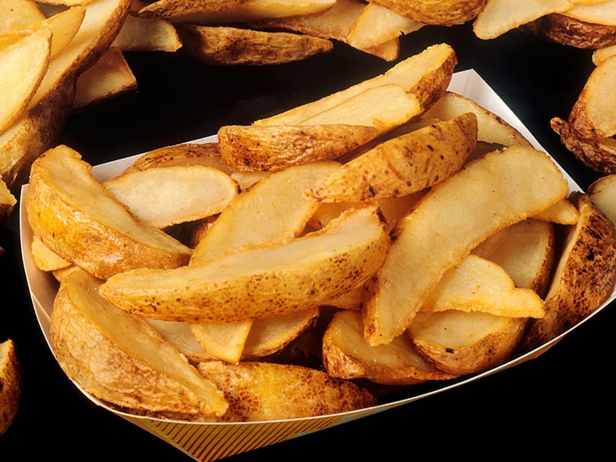 Fresh Cut French Fries Banner Sign frys Crispy hot Potato FF Made Chips Steak