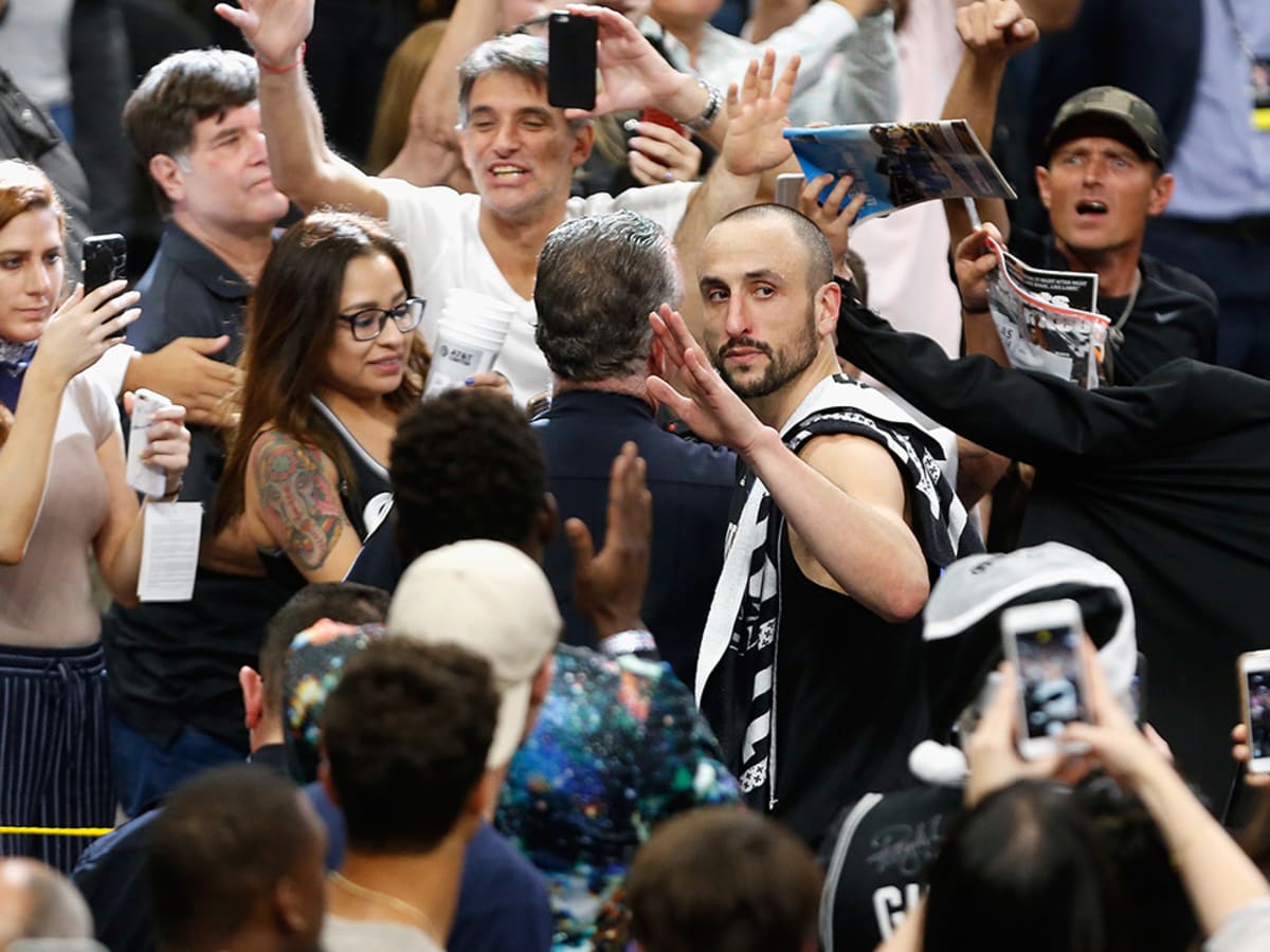 San Antonio Spurs retire Manu Ginobili's jersey during emotional