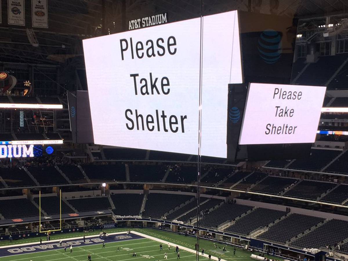 AT&T Stadium gives shelter order during tornado, flood warning - Sports  Illustrated