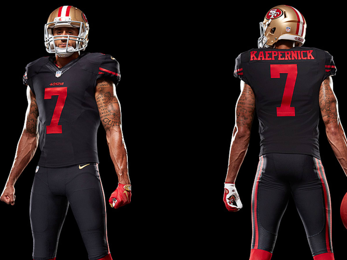 49ers black jersey nike