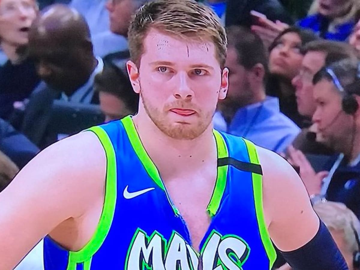 Watch: Luka Doncic rips jersey in half