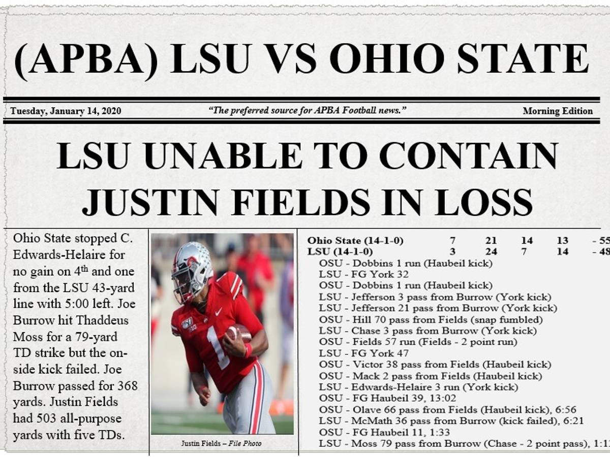 What Might Have Been: Ohio State Topped LSU in Roll of Dice - TMG Sports