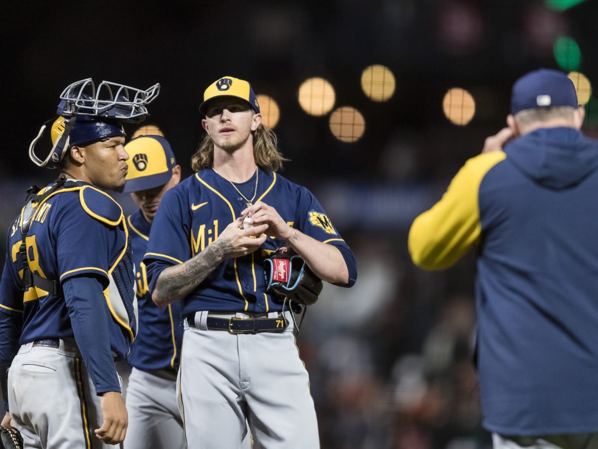 Josh Hader's wife emotional after 'bittersweet' trade to Padres