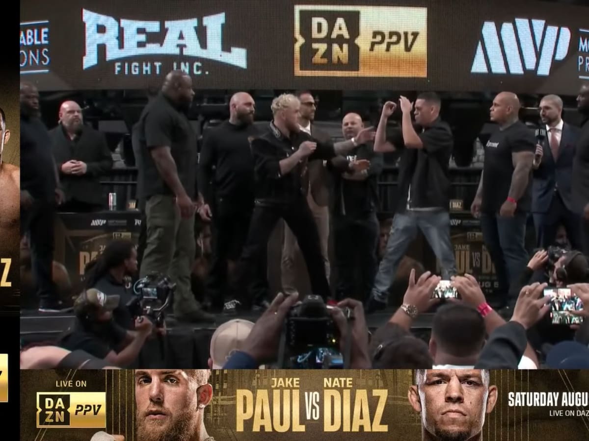 Jake Paul and Nate Diaz Face Off For The First Time (Video)