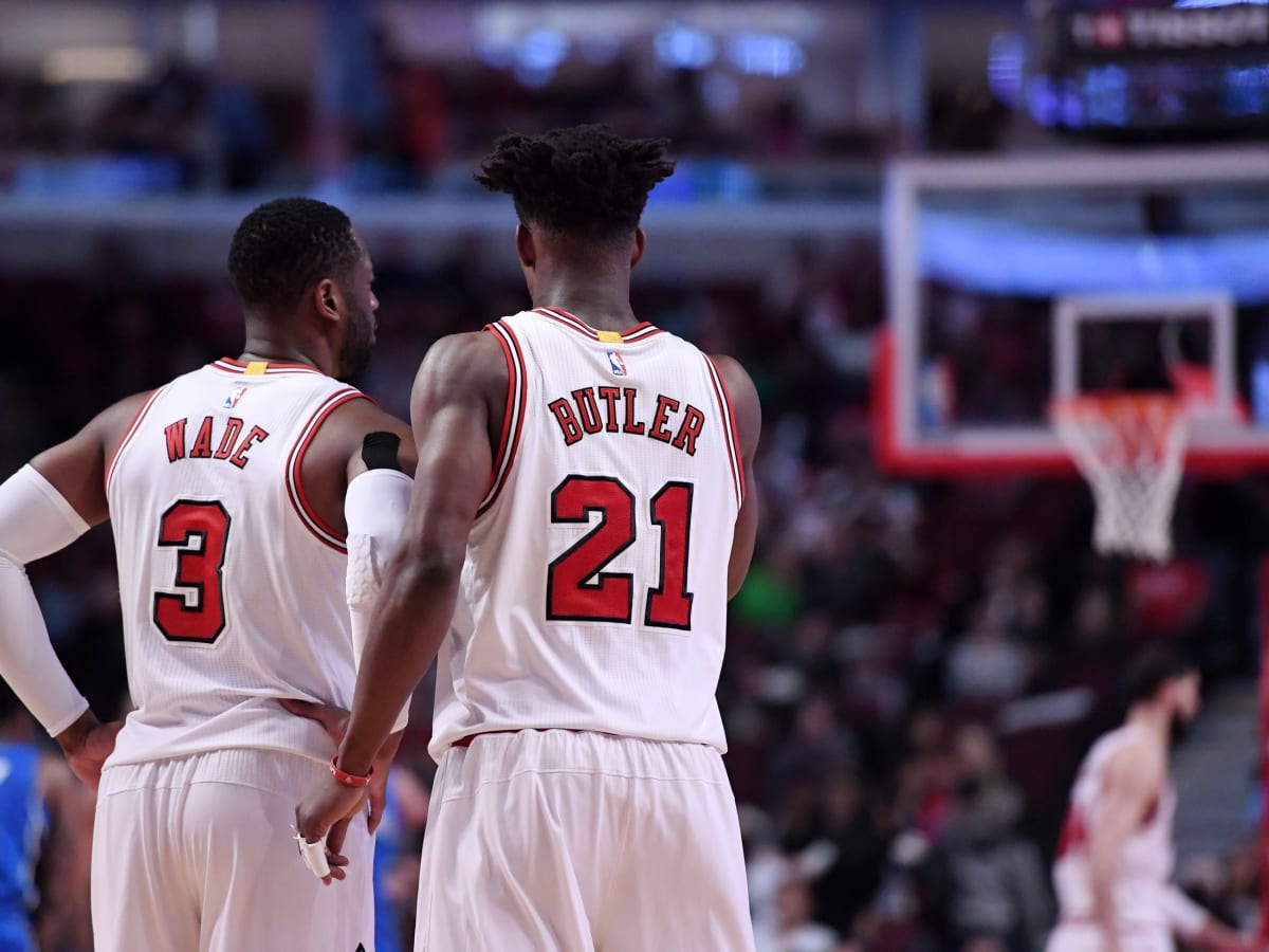 Dwyane Wade, Jimmy Butler Embrace Before Game Three Of NBA Finals