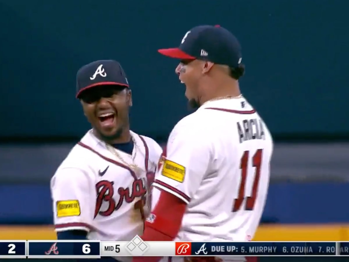 Braves: Ozzie Albies, Orlando Arcia celebrate after defensive play - Sports  Illustrated