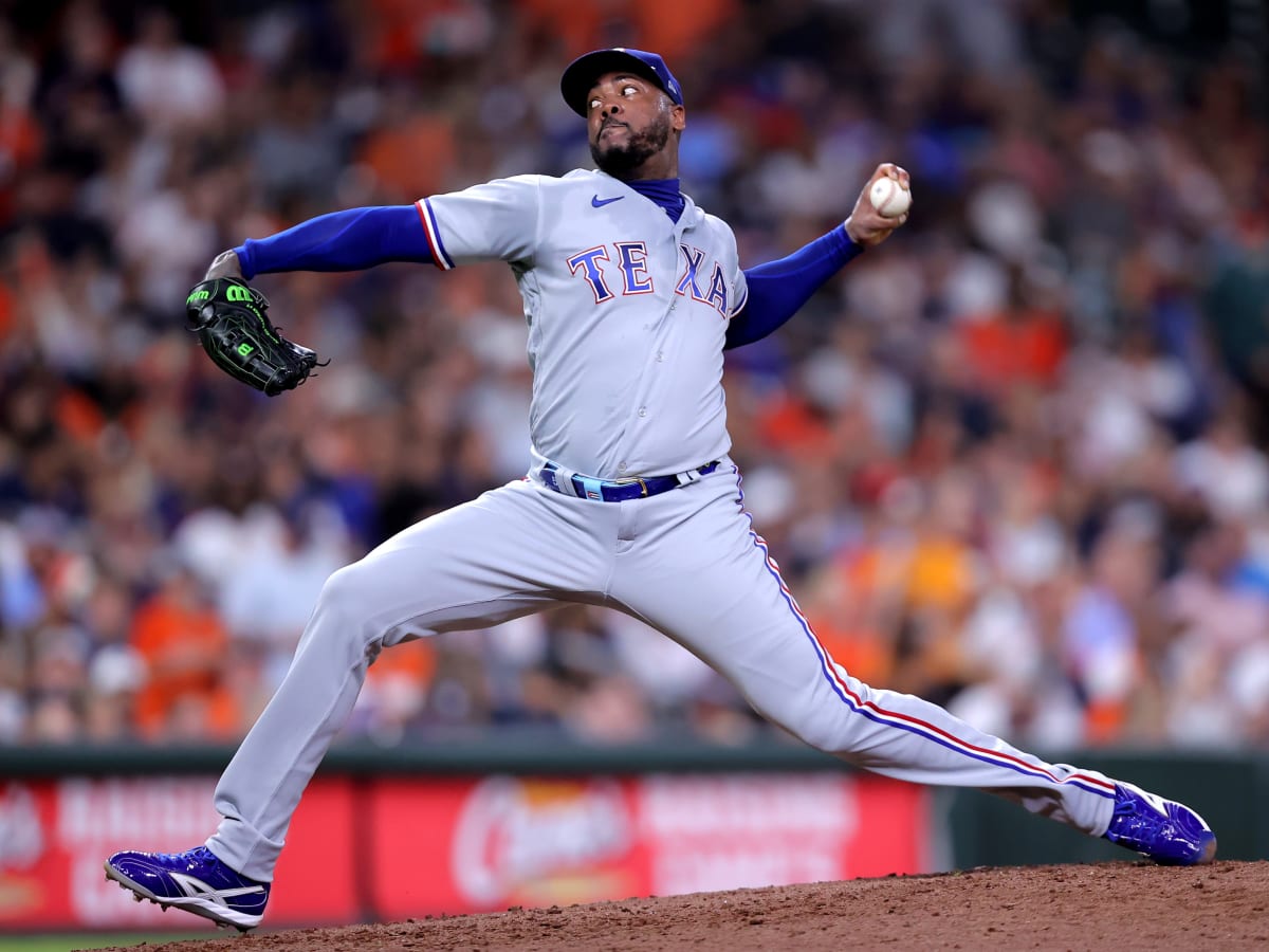 Texas Rangers Reliever Aroldis Chapman Allows First Homer Since 2022 to  Houston Astros - Sports Illustrated Texas Rangers News, Analysis and More