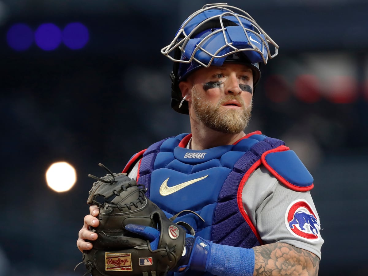 Cubs' Barnhart Hilariously Retreats After Tossing a Slow Pitch to Ronald  Acuña Jr. During Rout - Sports Illustrated