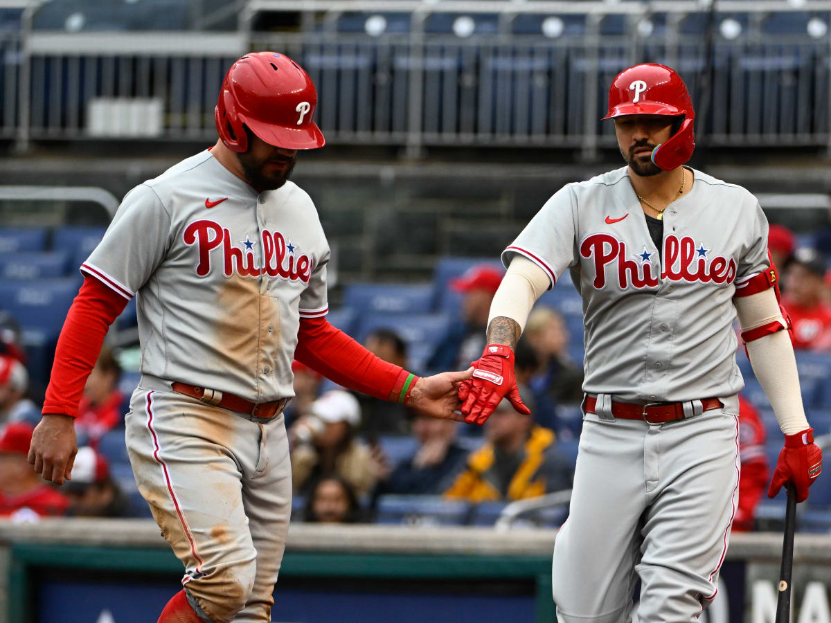 Rhys Hoskins roots for a long Phillies playoff run; maybe he can