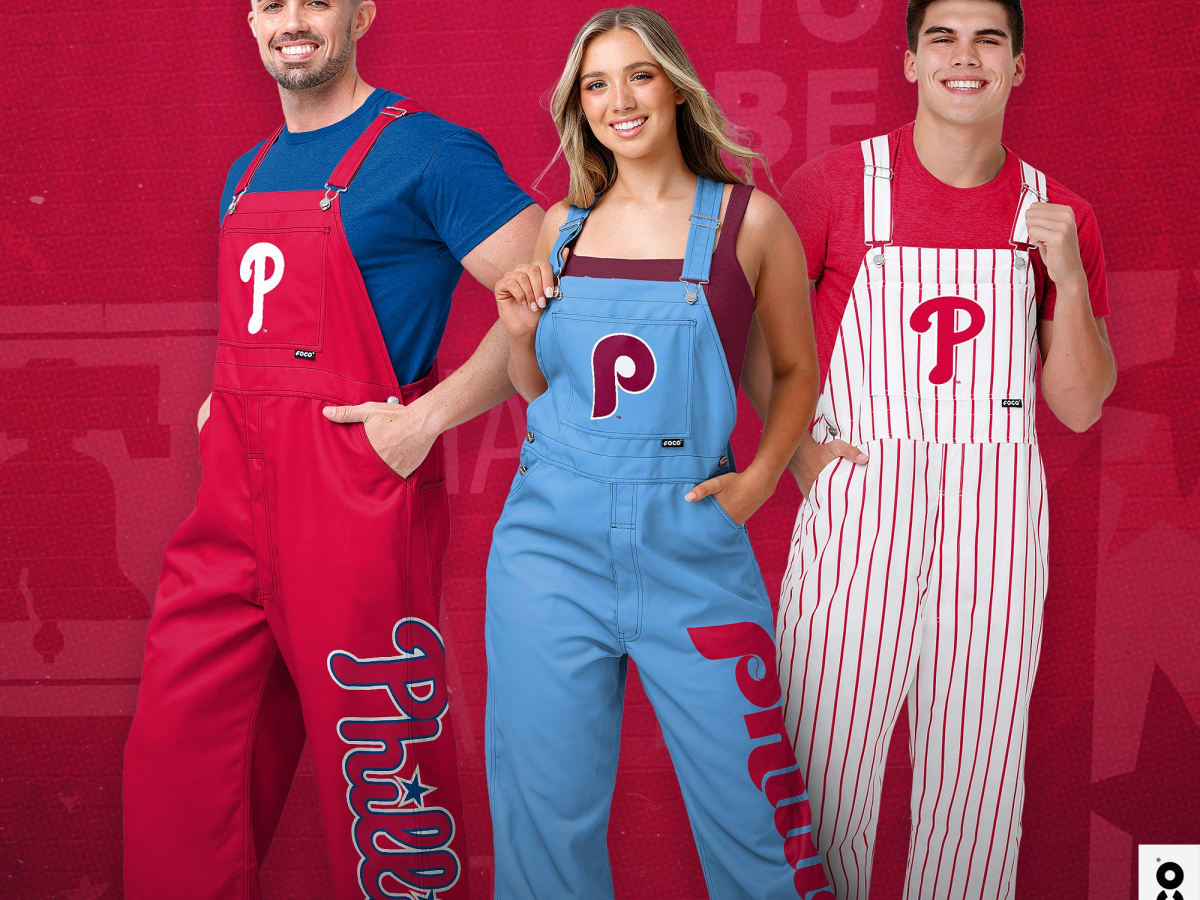 Philadelphia Phillies Womens Powder Blue Big Logo Bib Overalls FOCO