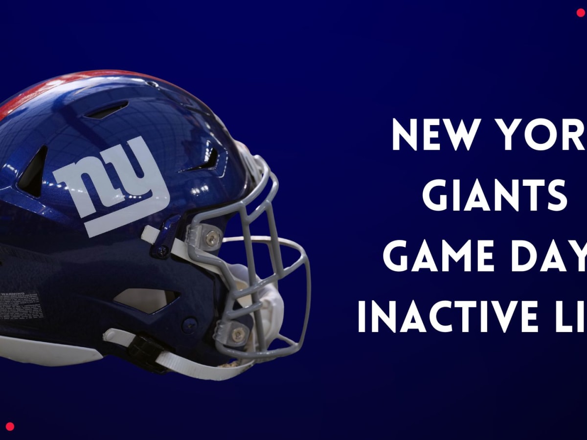 New York Giants-Dallas Cowboys Game Day Inactives - Sports Illustrated New  York Giants News, Analysis and More