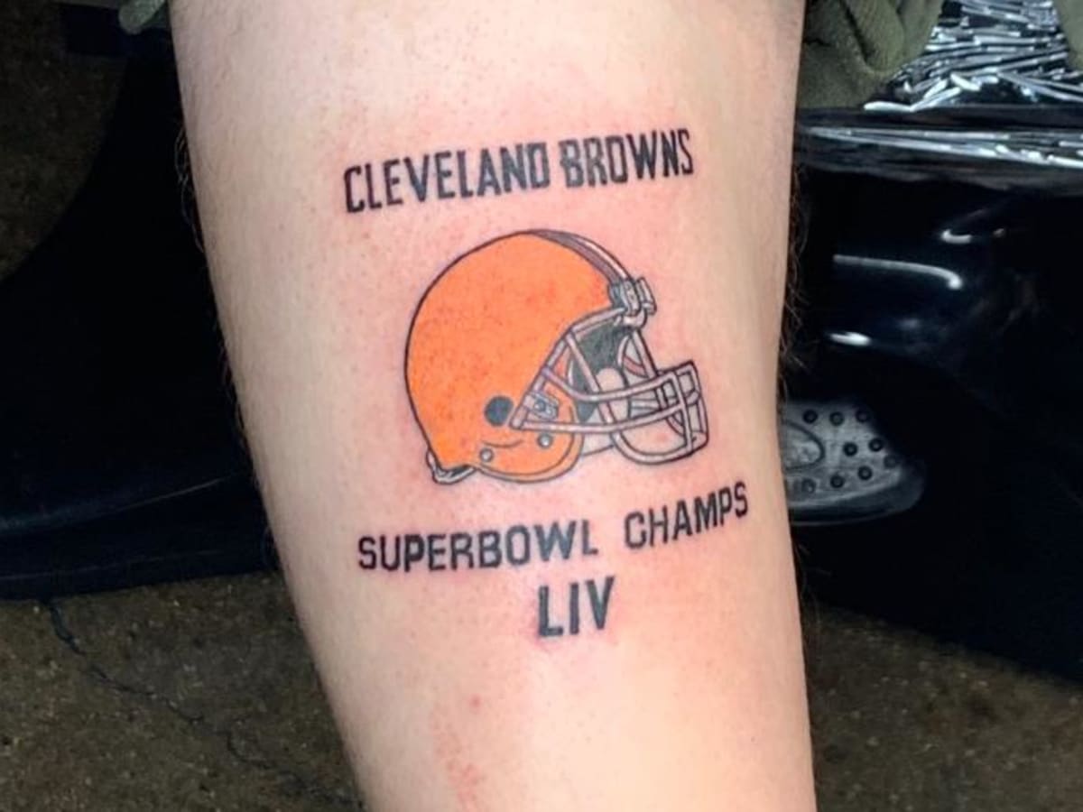 Browns Fan Gets Super Bowl Champsions Tattoo Before Week 1 Photo Sports Illustrated