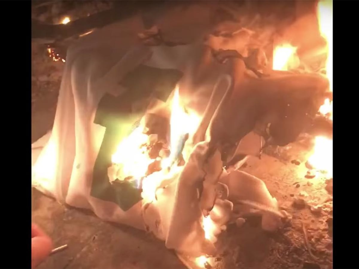burning jersey