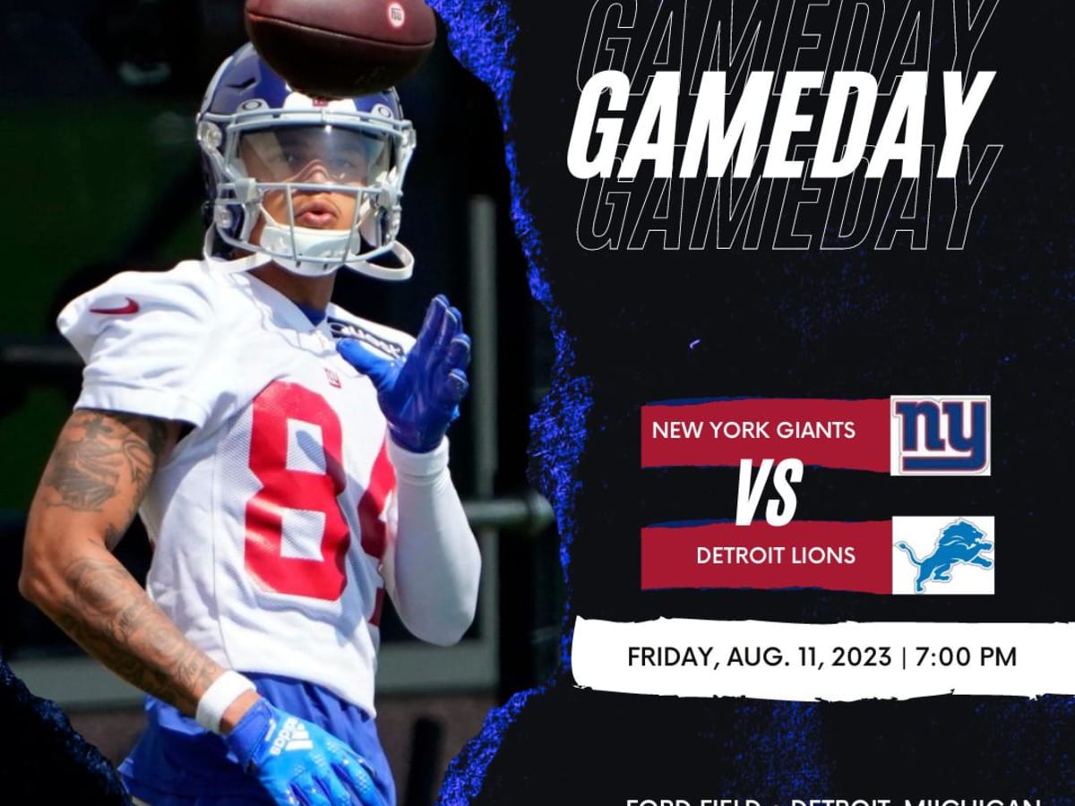 New York Giants - Detroit Lions: Game time, TV Schedule and where to watch  the Week 1 NFL Preseason Game