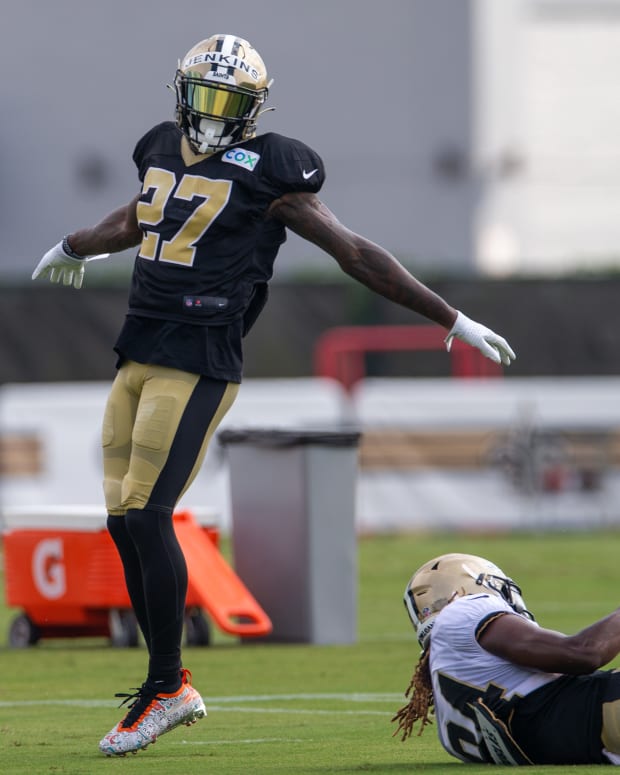 Malcolm Jenkins at Saints Training Camp in 2020