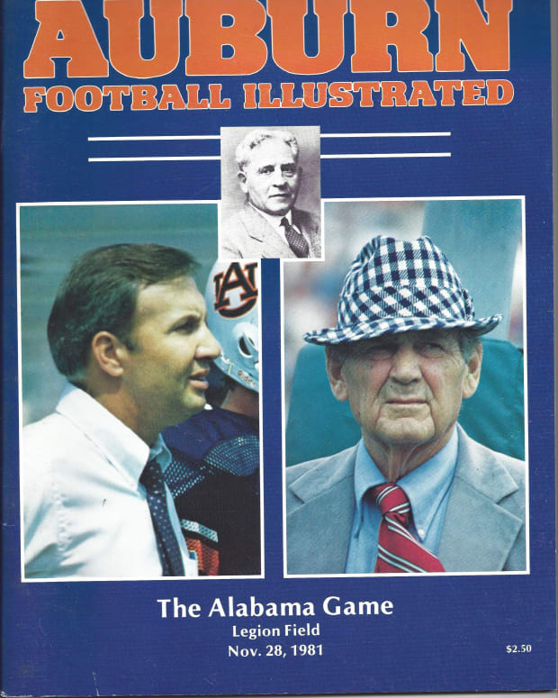 Alabama vs. Auburn game program, Nov. 28, 1981, Bear Bryant's 315th win