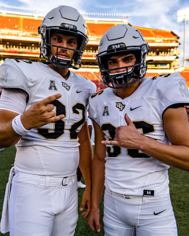 Long Snapper Alex Ward and holder Andrew Osteen UCF