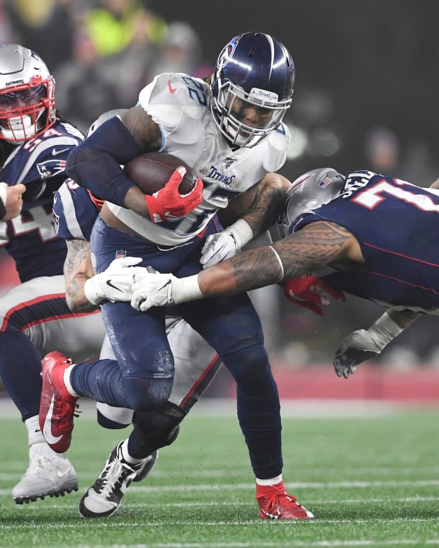 Derrick Henry against the Patriots