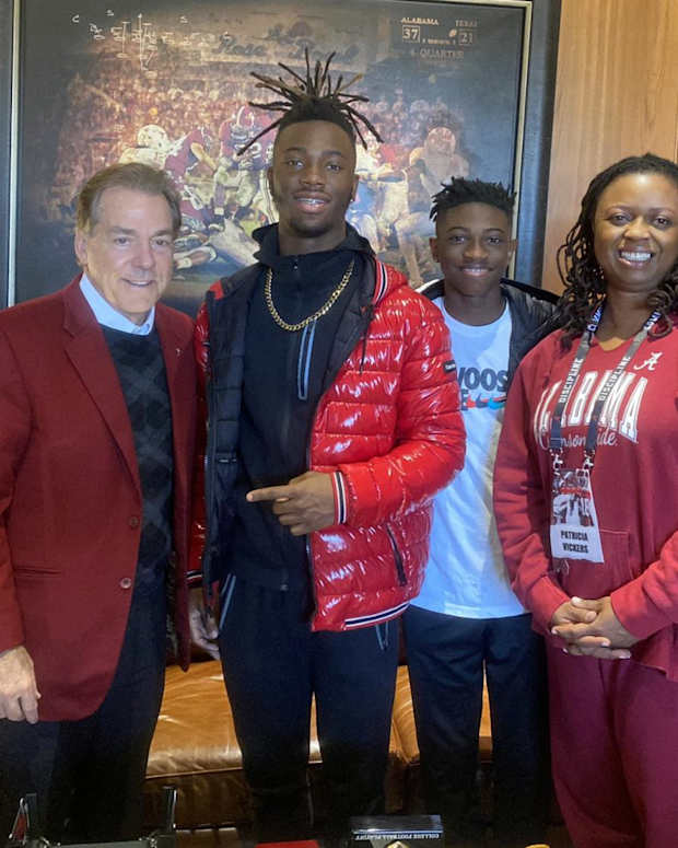 Class of 2023 cornerback Makari Vickers and his family met with Alabama head coach Nick Saban on Saturday.