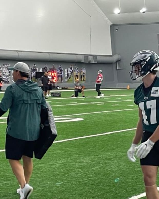 Grant Calcaterra at Eagles Rookie Camp