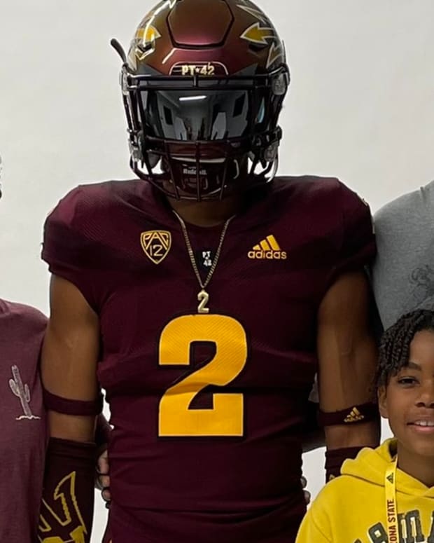 Jeremiah Newcombe and his father Bobby, plus his mom and sister, visited ASU.