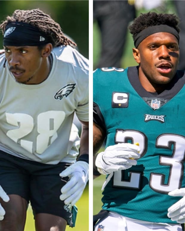 Anthony Harris (left) and Rodney McLeod are teamed together again on Eagles