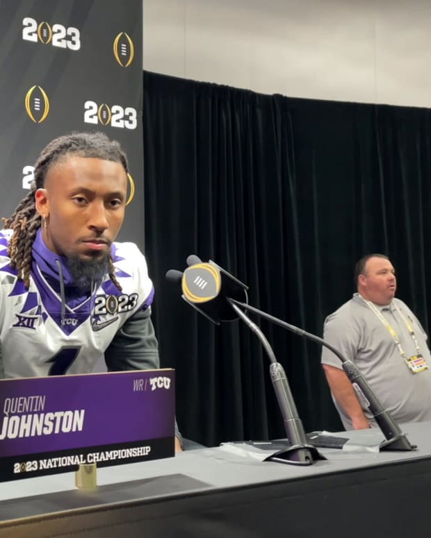 WATCH! Quentin Johnston at National Championship Media Day 2023