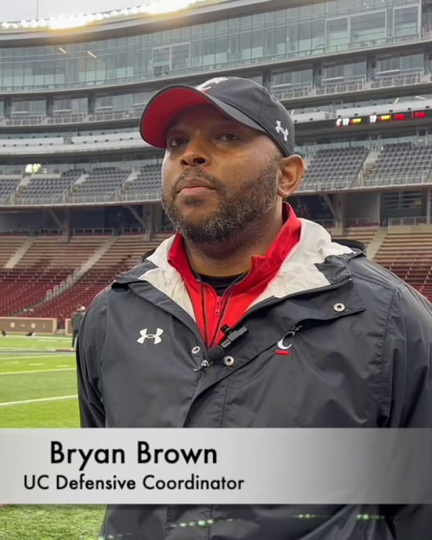 UC Defensive Coordinator Bryan Brown Spring Practice 2023