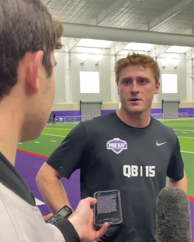 WATCH! - Max Duggan talks prospect of playing for the Dallas Cowboys