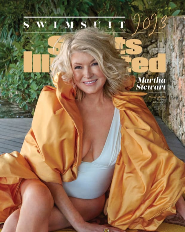 Martha Stewart poses for the cover of SI Swimsuit.
