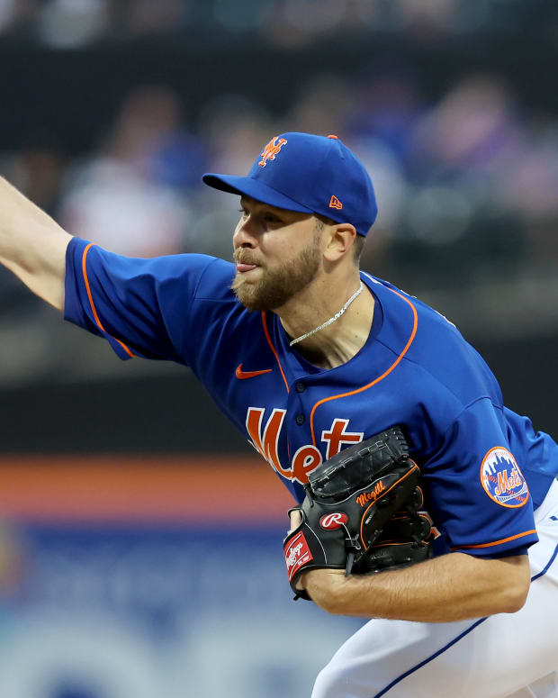 New York Mets starter Tylor Megill exits outing with apparent injury.