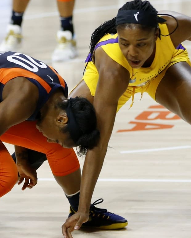 Kristine Anigwe during her days with the Los Angeles Sparks