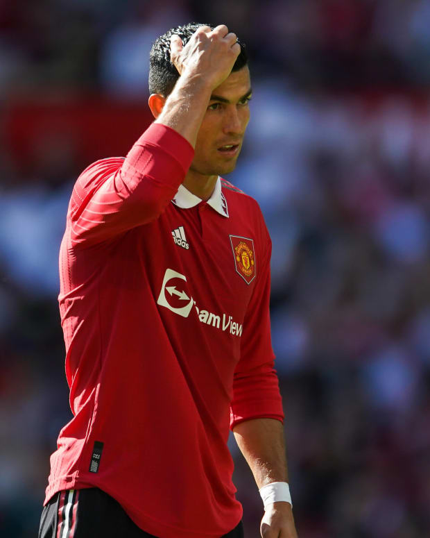 Cristiano Ronaldo pictured during Manchester United's 1-1 draw against Rayo Vallecano in July 2022