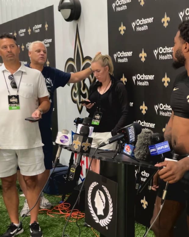 JT Gray at Day 7 of Saints Training Camp