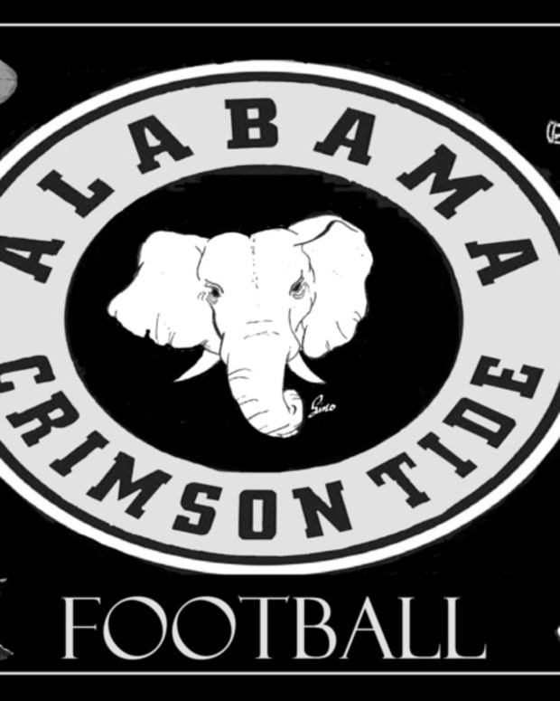 Crimson Tikes: Alabama Football Black and White