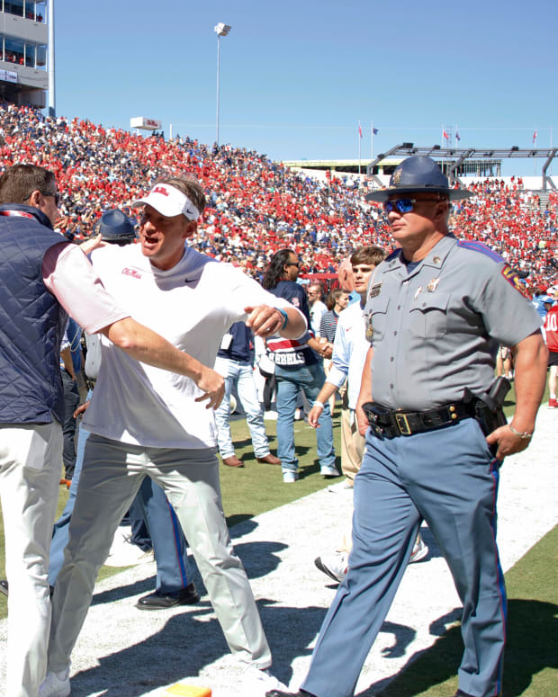Lane Kiffin Keith Carter after Ole Miss vs Kentucky