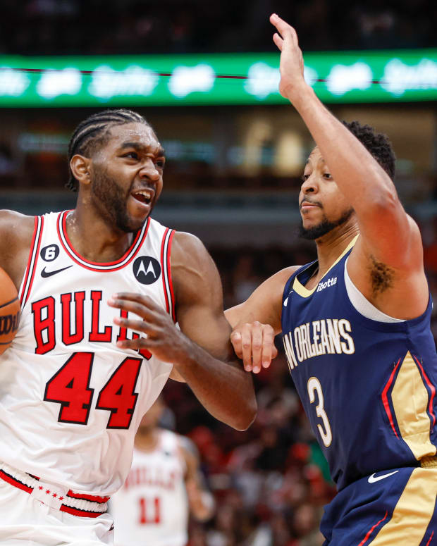 Chicago Bulls forward Patrick Williams in a preseason opener against New Orleans Pelicans