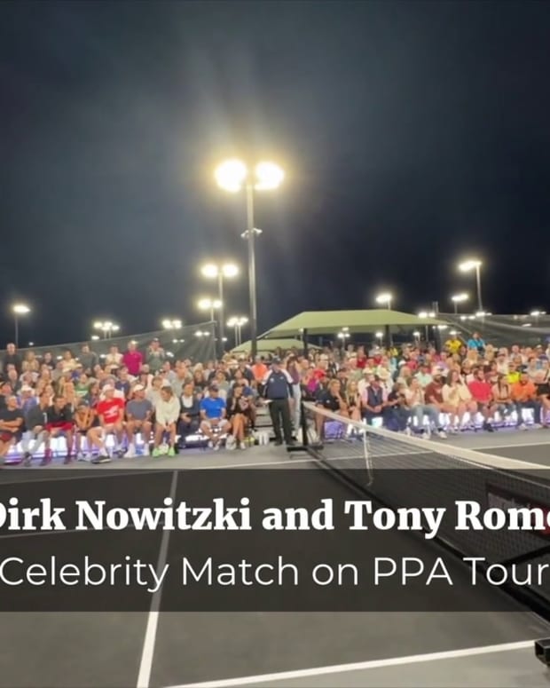 WATCH Dirk Nowitzki  Tony Romo Play Pickleball