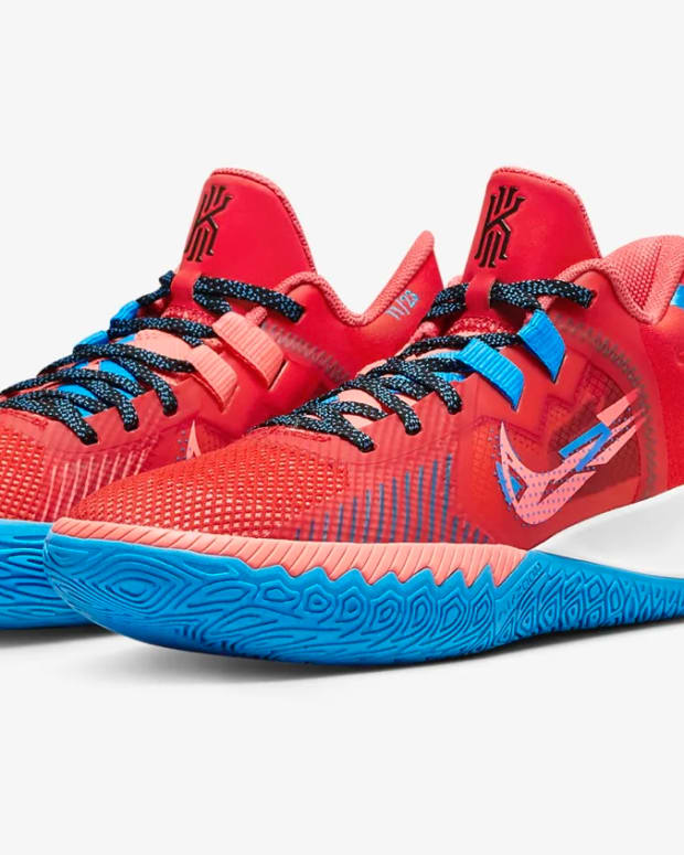 The Nike Kyrie Flytrap 5 is one of the top ten back-to-school sneakers for under $100. Kyrie Irving's shoes can be purchased on the Nike website.