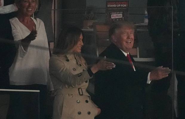 Donald Trump does tomahawk chop from suite at World Series - Vimarsana News