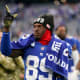 New York Giants wide receiver Kadarius Toney (89) points to the crowd after the Giants' 23-16 win over the Las Vegas Raiders at MetLife Stadium on Sunday, Nov. 7, 2021, in East Rutherford.