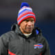 Jan 15, 2022; Orchard Park, New York, USA; Buffalo Bills defensive coordinator Leslie Frazier prior to an AFC Wild Card playoff football game against the New England Patriots at Highmark Stadium.