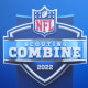 Mar 2, 2022; Indianapolis, IN, USA; The NFL Scouting Combine logo is seen at the Indiana Convention Center.