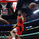 Chicago Bulls center Tristan Thompson (3) blocks the shot of Toronto Raptors forward Thaddeus Young (21) during the first quarter at United Center