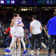 Apr 4, 2022; New Orleans, LA, USA; Kansas Jayhawks guard Chris Teahan (left) celebrates with forward Mitch Lightfoot (44) after they won the 2022 NCAA men's basketball tournament Final Four championship game against the North Carolina Tar Heels at Caesars Superdome. Bob Donnan-USA TODAY Sports