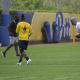 Steelers rookie receiver runs routes during practice.