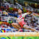 Biles competing at the Rio 2016 Olympics.