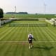 Retired farmer Mark Kuhn, who started building his grass court in 2002, spends around 12 hours a week maintaining the All Iowa Lawn Tennis Club.&nbsp;