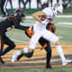 Stanford Cardinal wide receiver Brycen Tremayne (81) catches a pass while being defended by Oregon State Beavers defensive back Rejzohn Wright (1) during the second half at Reser Stadium.