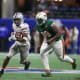Dec 16, 2023; Atlanta, GA, USA; Howard Bison running back Eden James (5) runs the ball against the Florida A&amp;M Rattlers in the first half at Mercedes-Benz Stadium.